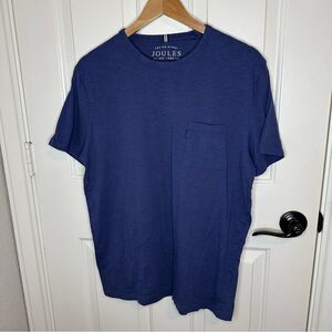Joules Navy Blue Denton Short Sleeve Crewneck T-Shirt Sz L Minimalist Preppy
